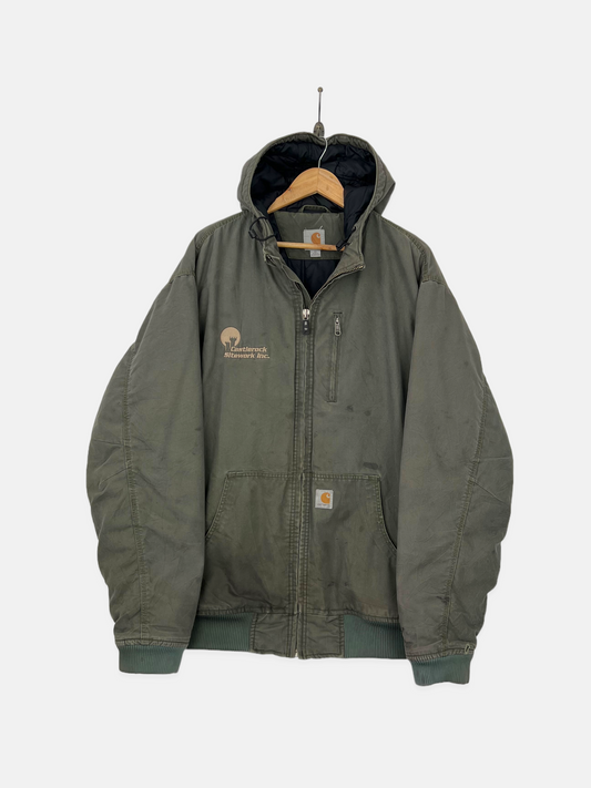 90's Carhartt Heavy Duty Vintage Jacket with Hood Size 2-3XL