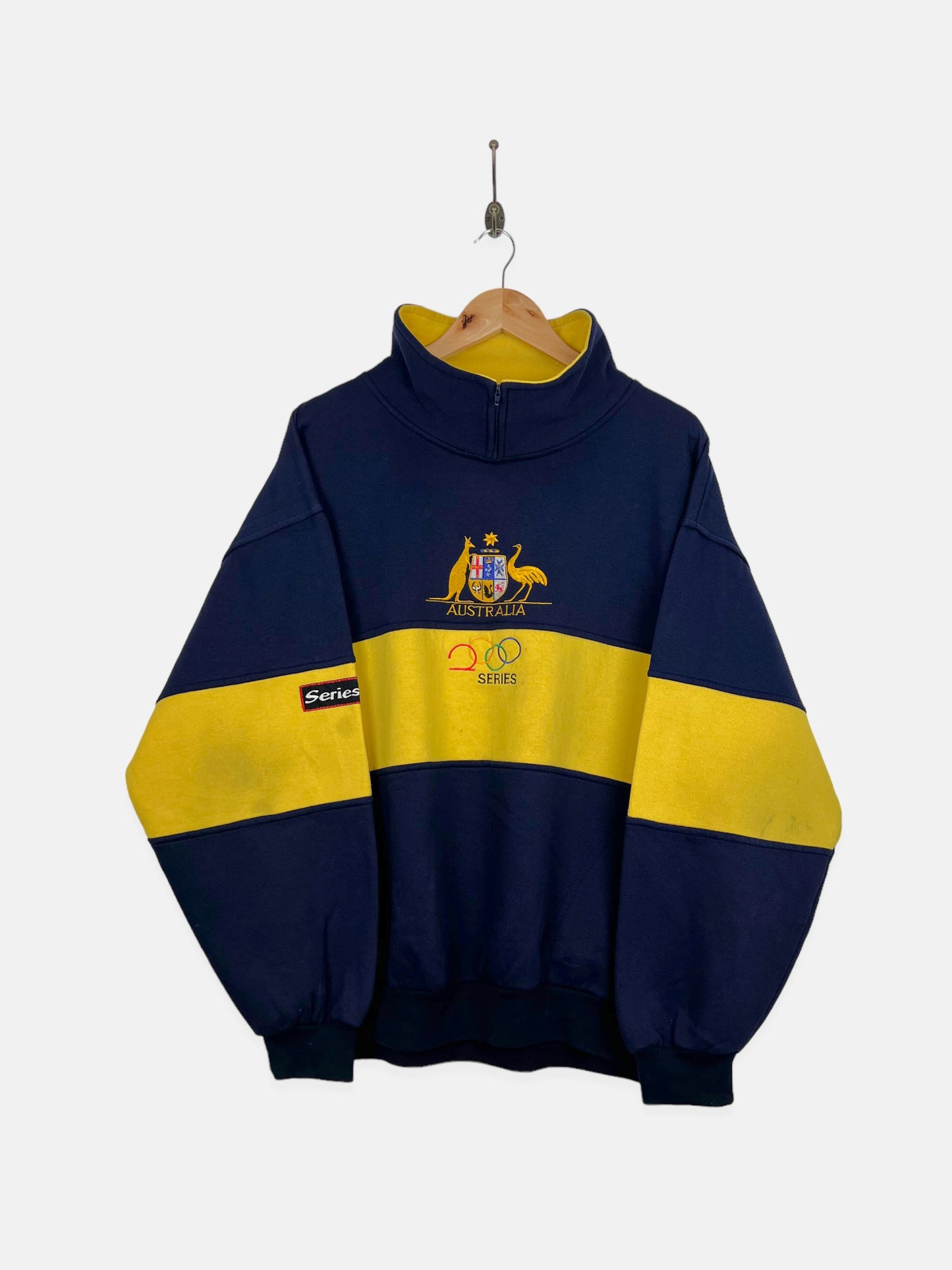 Australia 2000 Series Embroidered Vintage Collared Sweatshirt Size XL