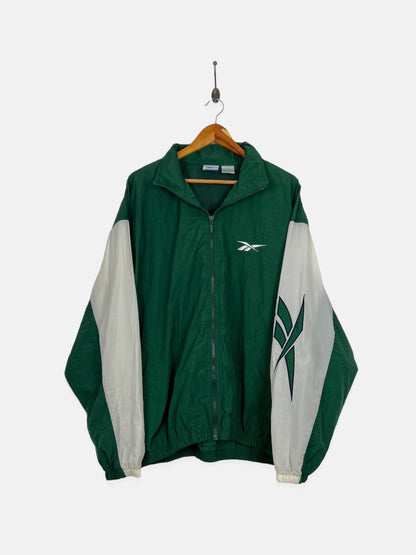 90's Reebok Embroidered Windbreaker with Hood Size L-XL