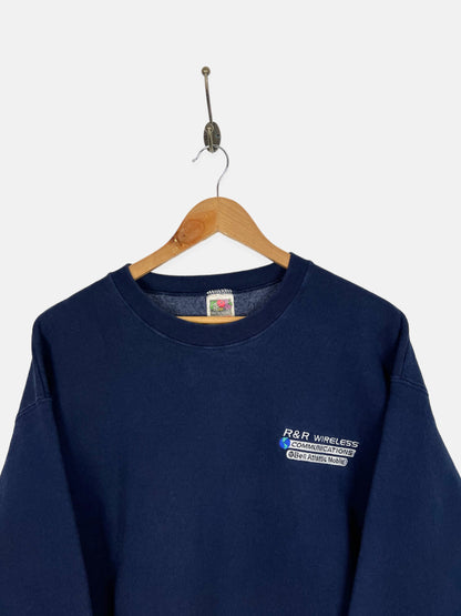 90's R&R Wireless Communications Embroidered Vintage Sweatshirt Size XL