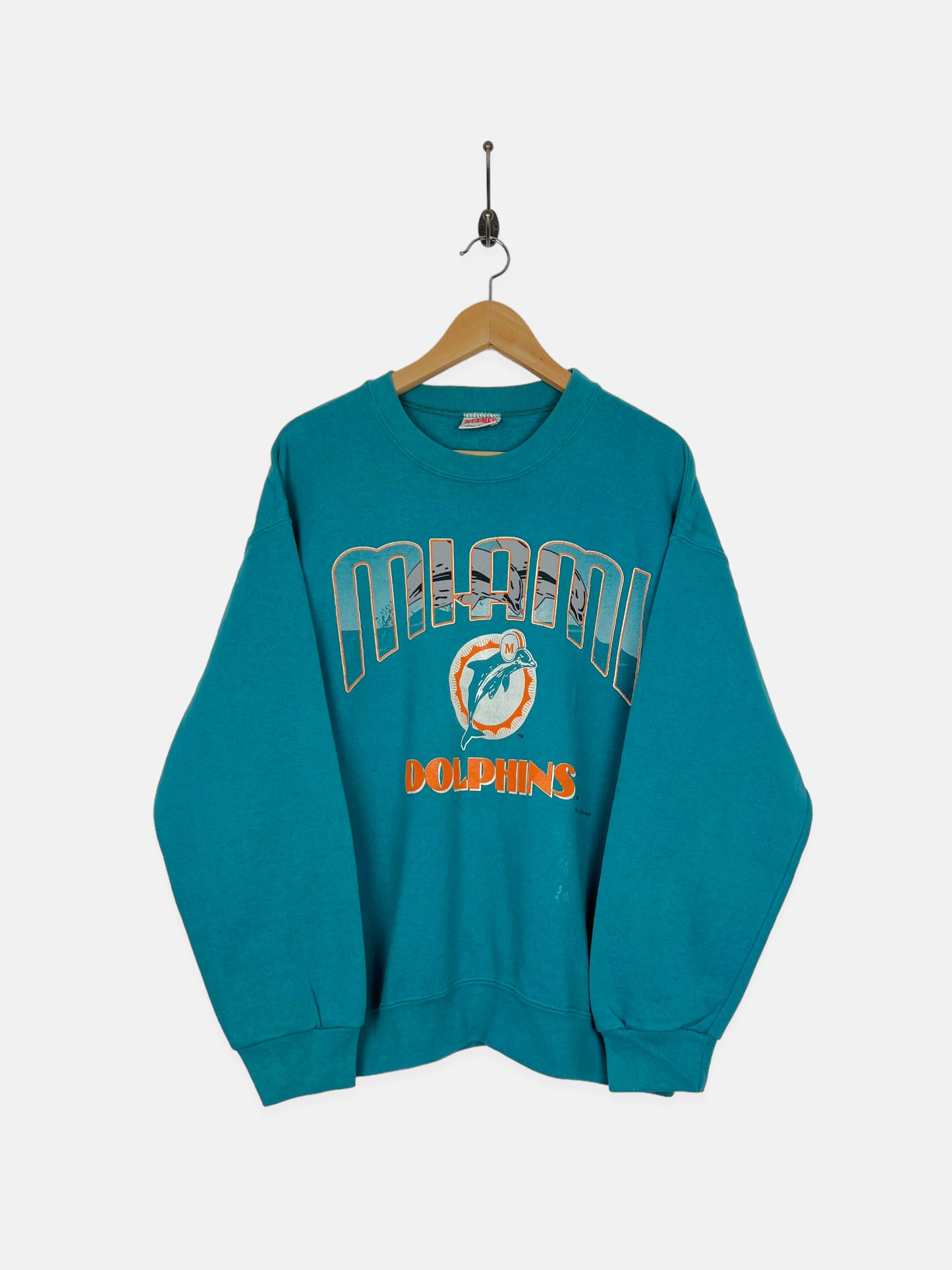 1993 Miami Dolphins NFL USA Made Vintage Sweatshirt Size M-L