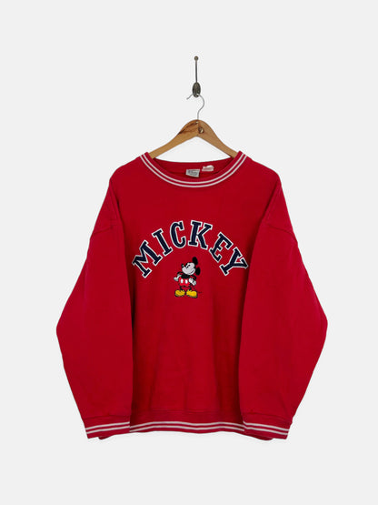 90's Disney Mickey Embroidered Vintage Sweatshirt Size M