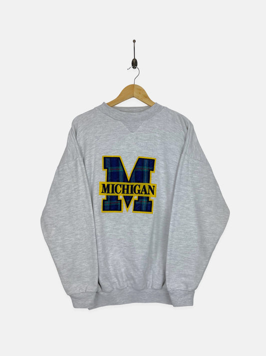 90's Michigan University Embroidered Vintage Sweatshirt Size M-L
