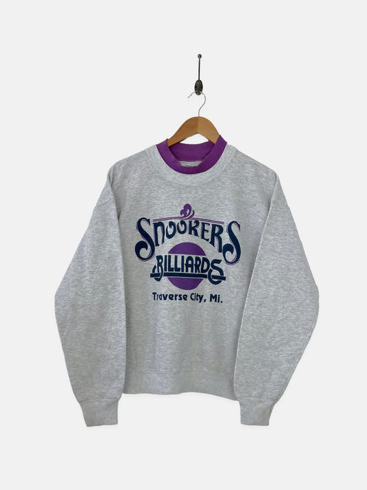 90's Snooker Billiards USA Made High Neck Vintage Sweatshirt Size 10-12
