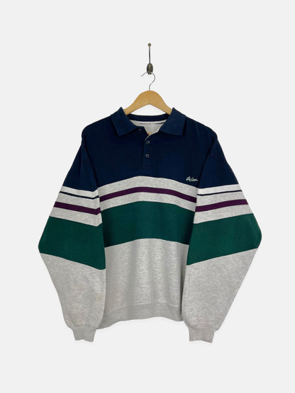 90's Online Embroidered Vintage Collared Lightweight Sweatshirt Size 10-12