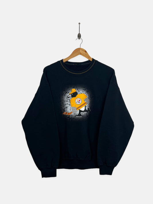 90's Pittsburgh Steelers Embroidered Vintage Sweatshirt Size 12