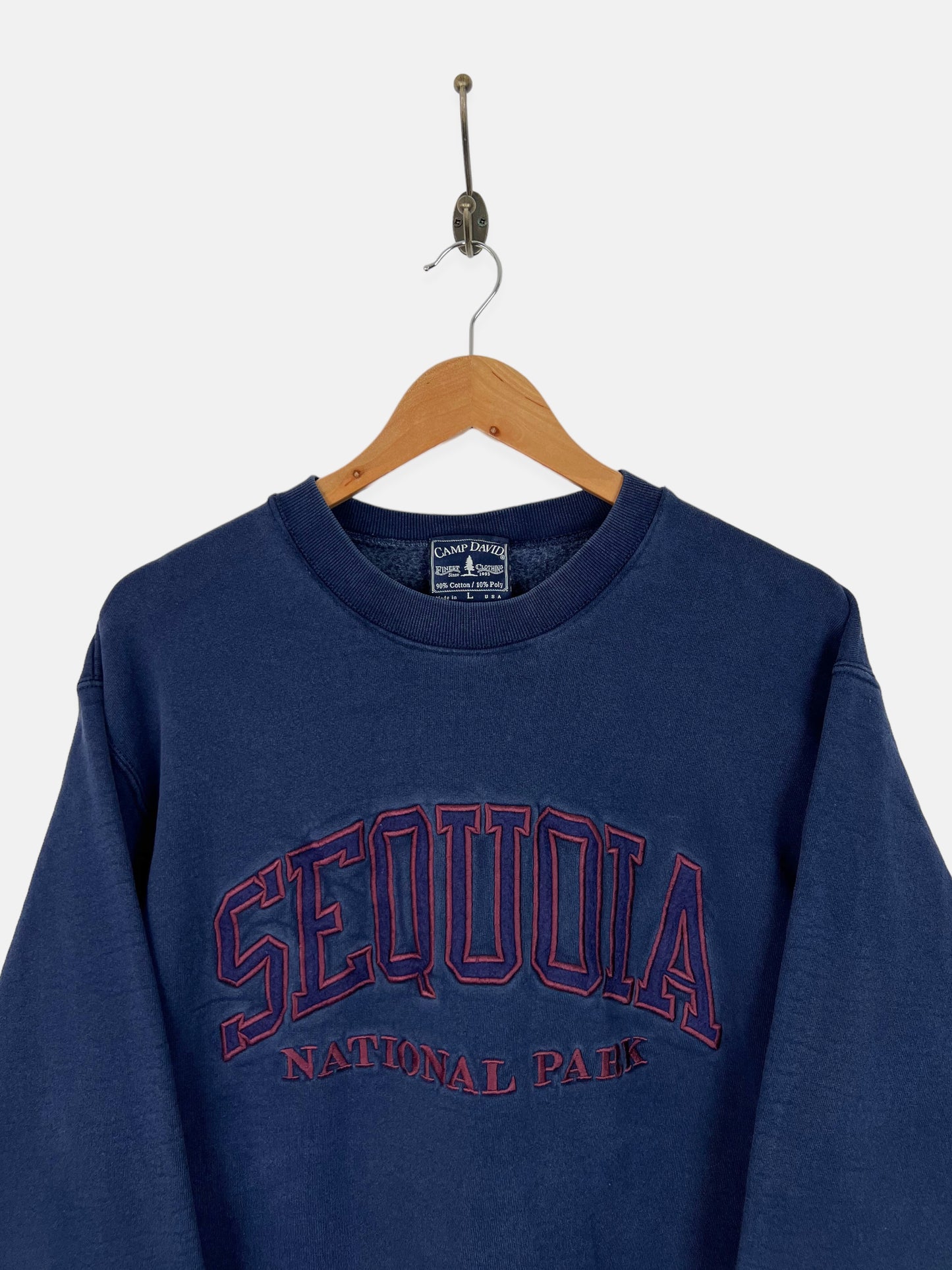 90's Sequoia National Park USA Made Embroidered Vintage Sweatshirt Size 10-12