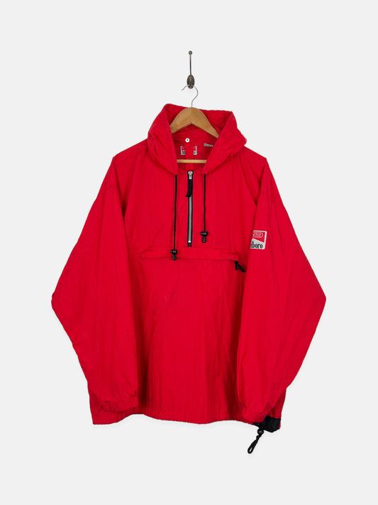 90's Marlboro Embroidered Vintage Lightweight Windbreaker/Fold Up Bag Size L-XL