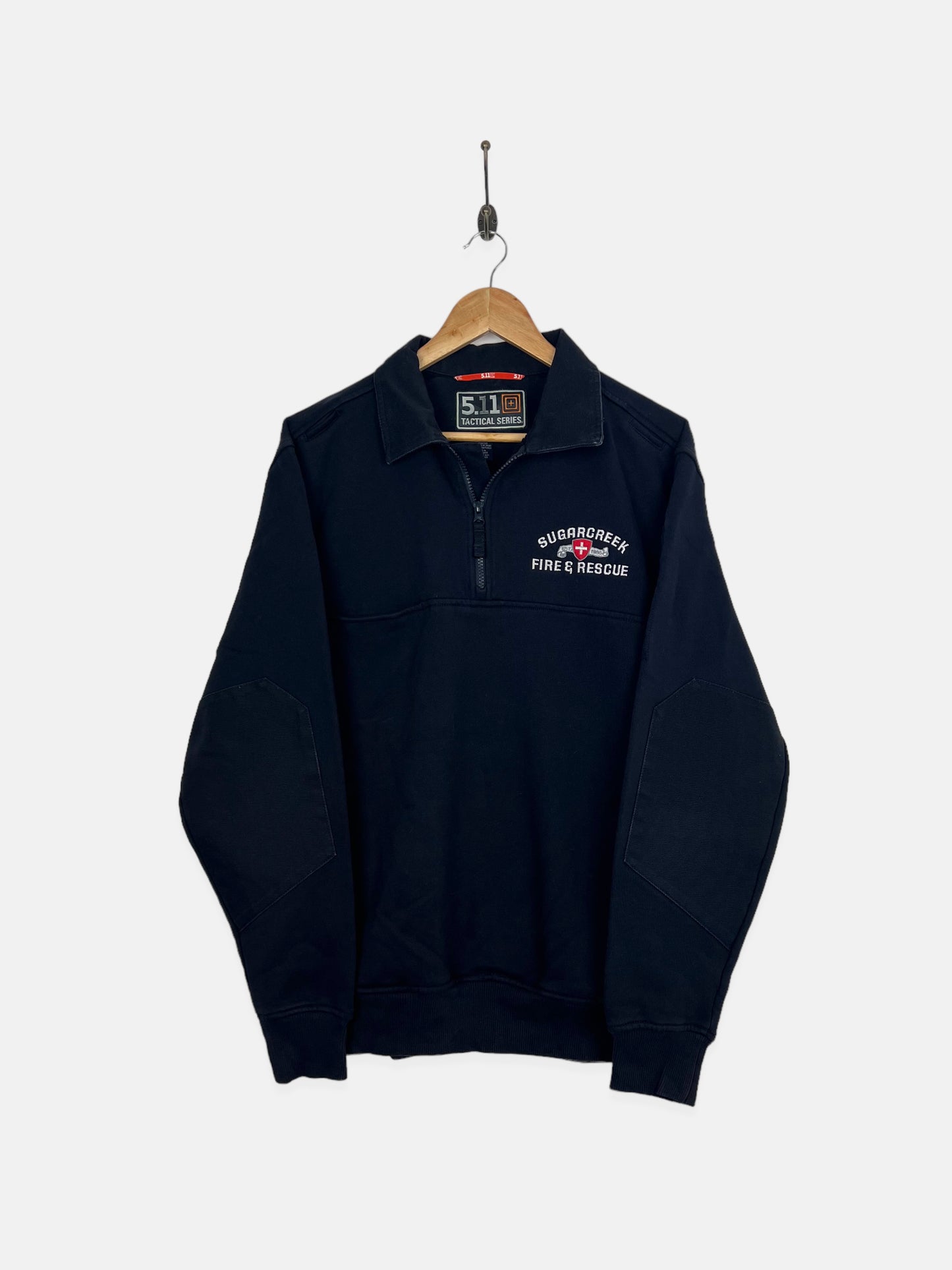 90's Sugarcreek Fire & Rescue Embroidered Vintage Quarterzip Sweatshirt Size 10-12