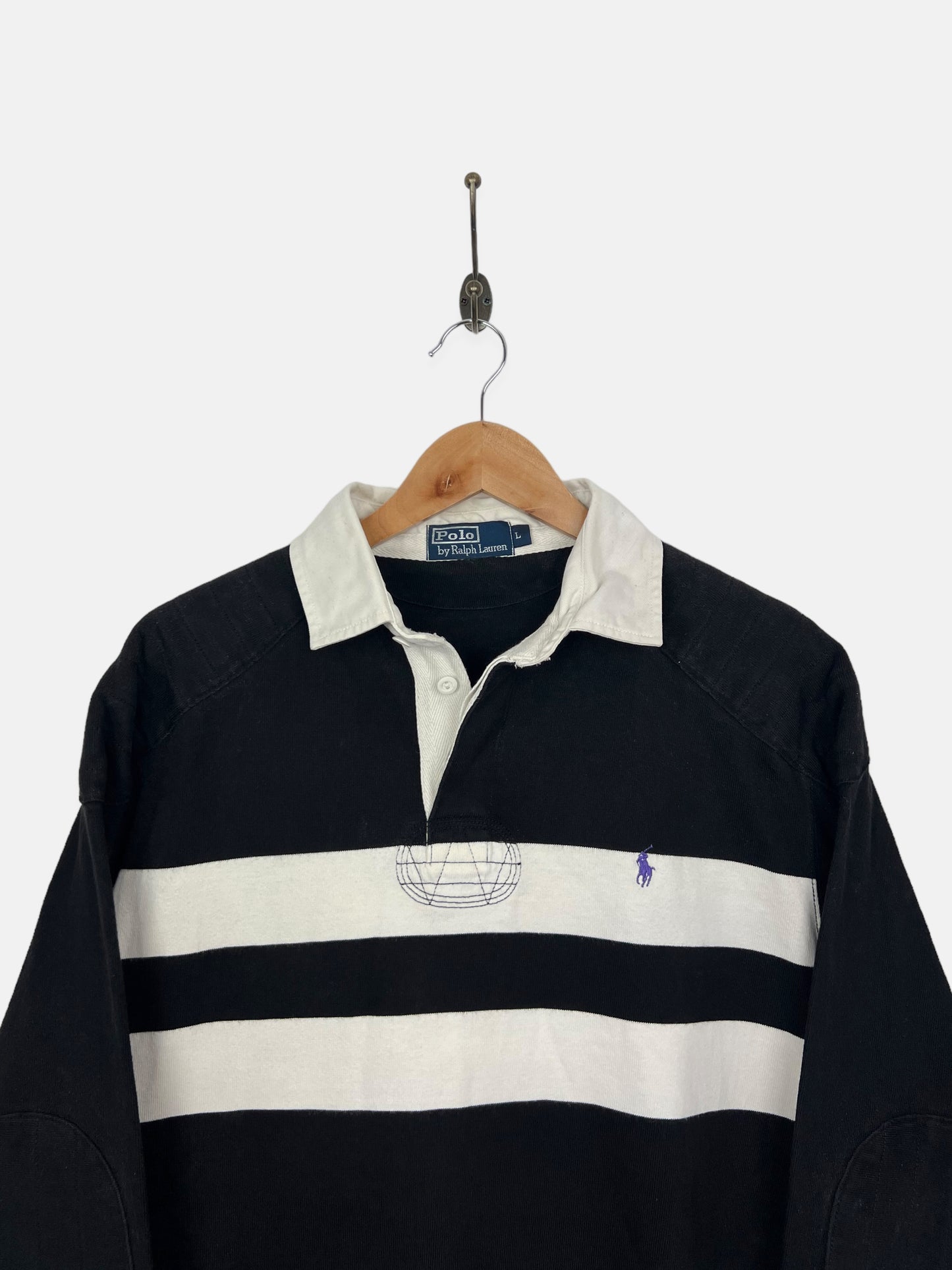 90's Ralph Lauren Embroidered Vintage Rugby Longsleeve Size L-XL