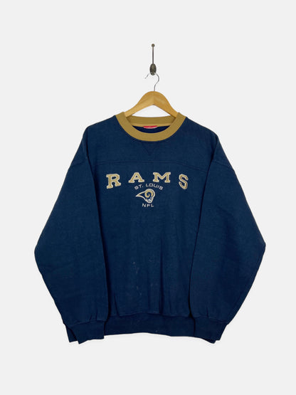 90's St Louis Rams NFL Embroidered Vintage Sweatshirt Size XL