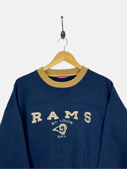 90's St Louis Rams NFL Embroidered Vintage Sweatshirt Size XL