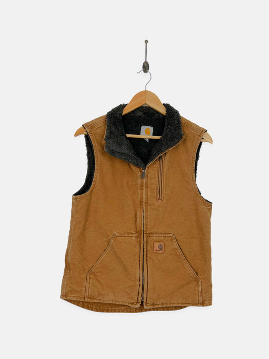 90's Carhartt Heavy Duty Sherpa Lined Vintage Vest Size 8