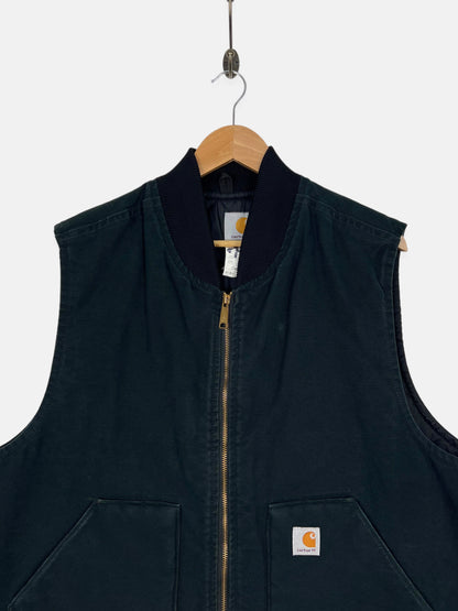 90's Carhartt Heavy Duty Quilt Lined Vintage Vest Size XL