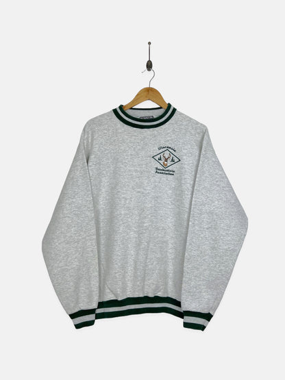 90's Wisconsin Buckhunters Embroidered Vintage Sweatshirt Size L