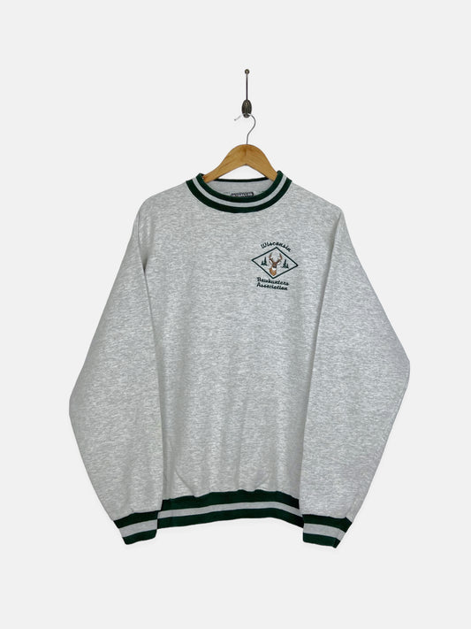 90's Wisconsin Buckhunters Embroidered Vintage Sweatshirt Size L