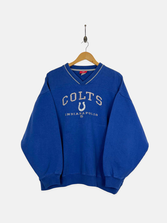 90's Indianapolis Colts NFL Embroidered Vintage Sweatshirt Size L-XL