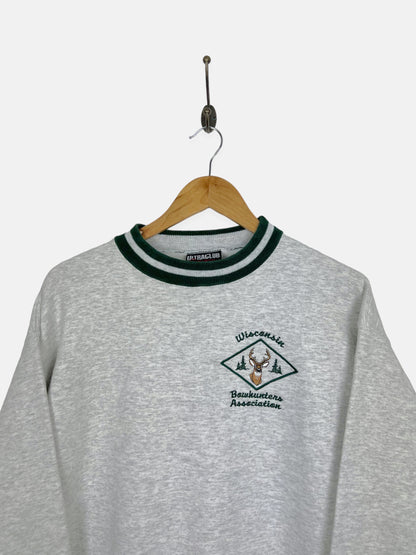90's Wisconsin Buckhunters Embroidered Vintage Sweatshirt Size L