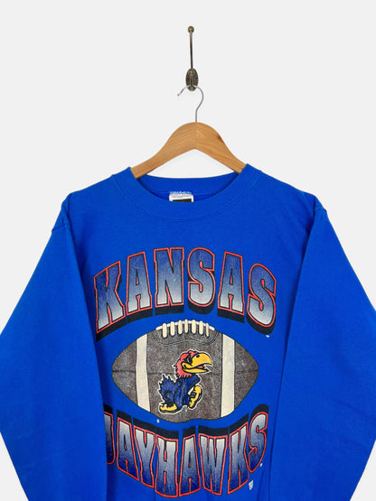 90's Kansas Jayhawks USA Made Vintage Sweatshirt Size 8