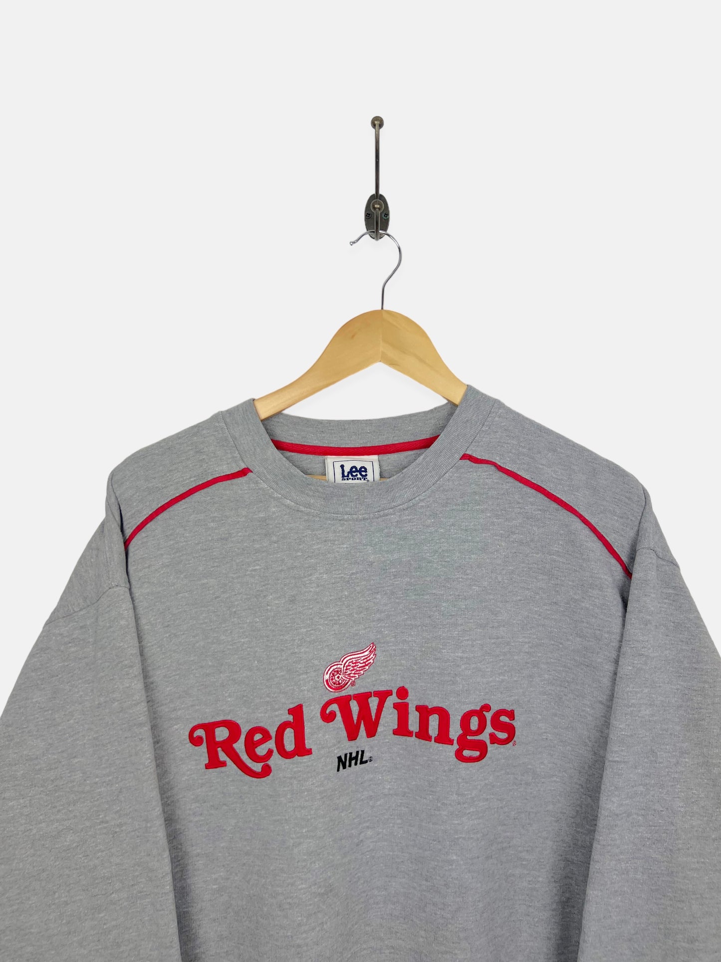 90's Detroit Red Wings NHL Embroidered Vintage Sweatshirt Size XL