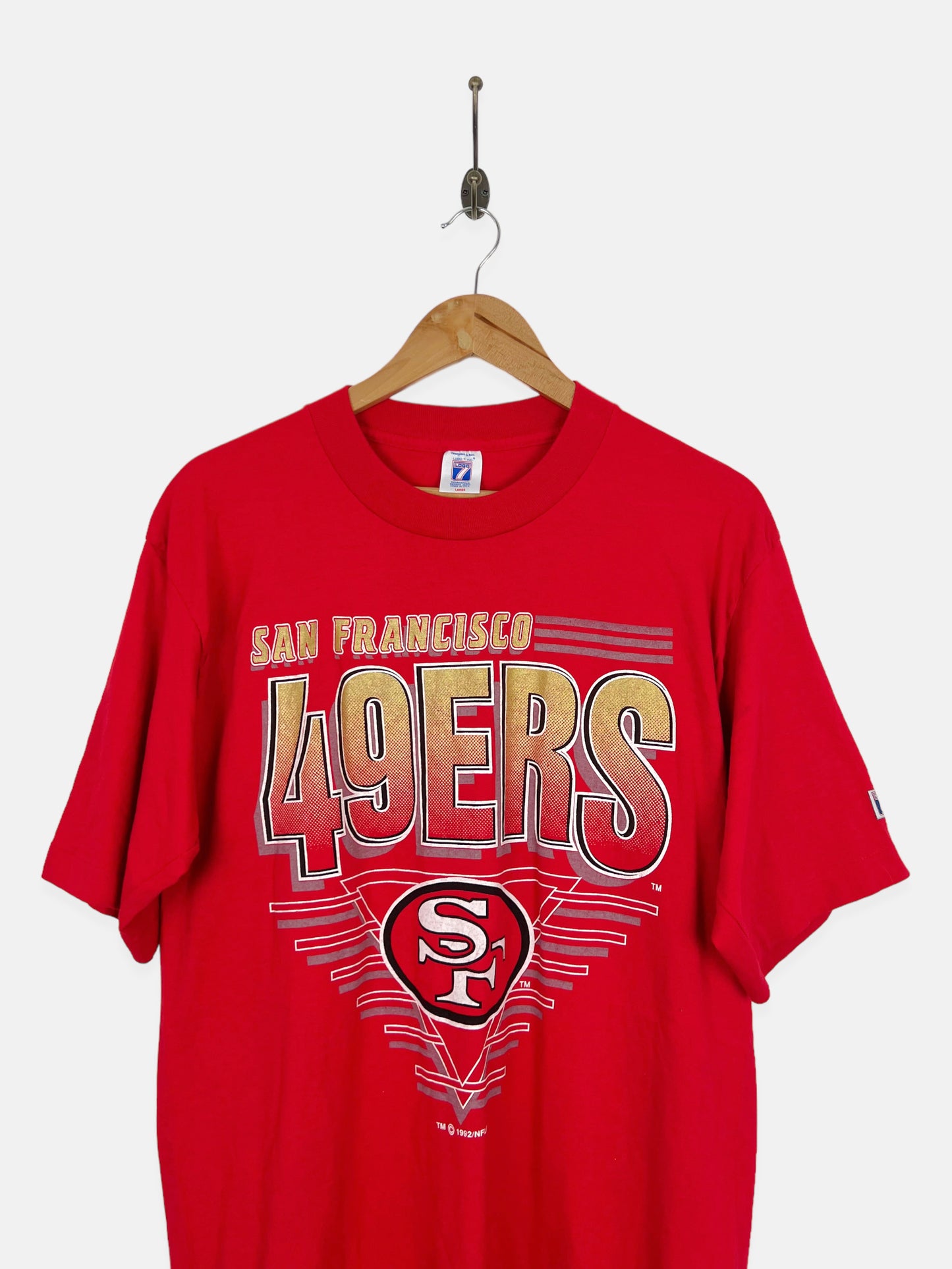 1992 San Francisco 49ers NFL USA Made Vintage T-Shirt Size 10-12