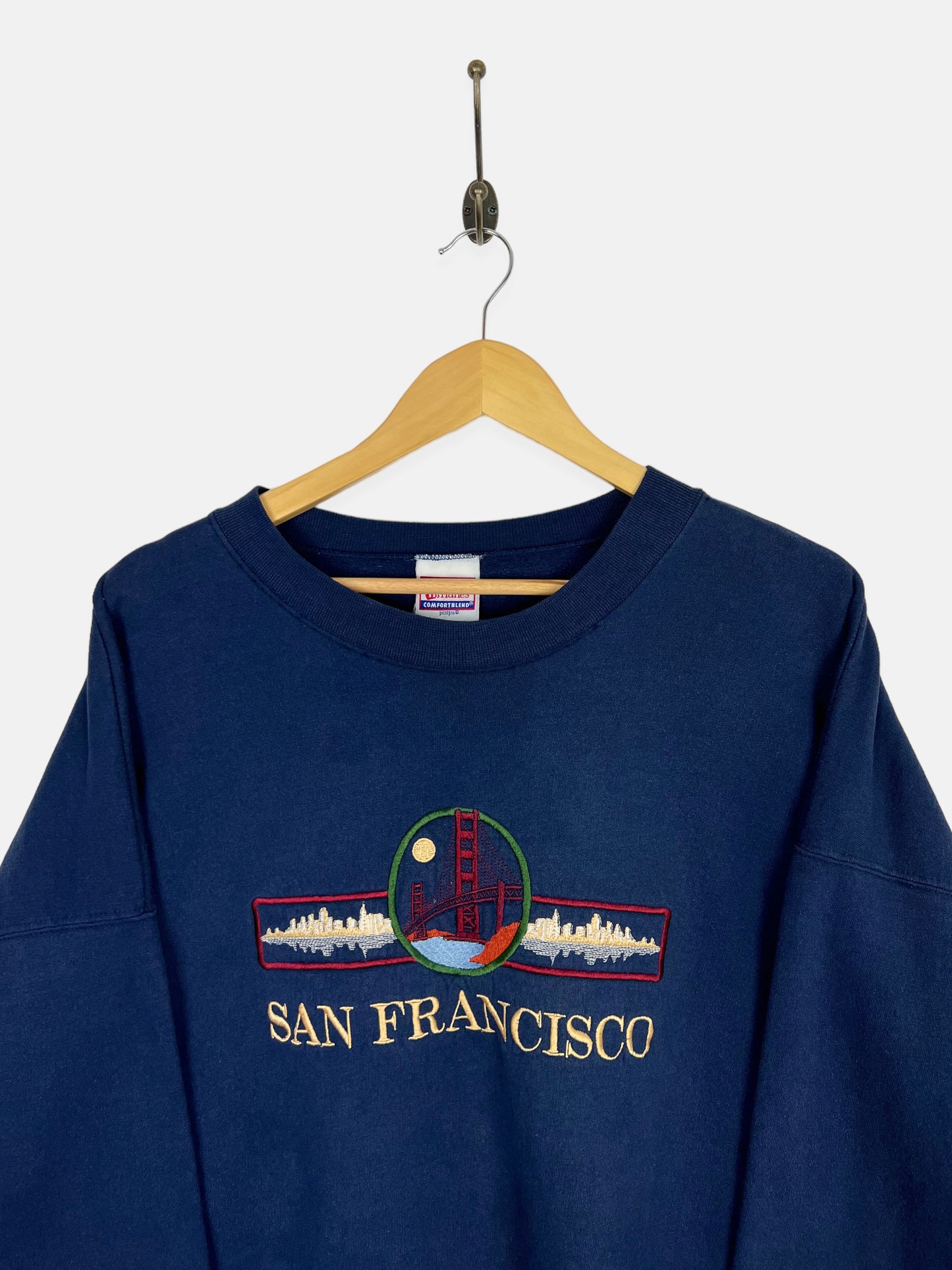 90's San Fransisco Embroidered Vintage Sweatshirt Size 2-3XL