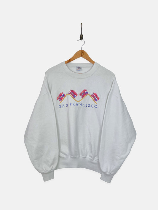 90's San Francisco USA Made Embroidered Vintage Sweatshirt Size M