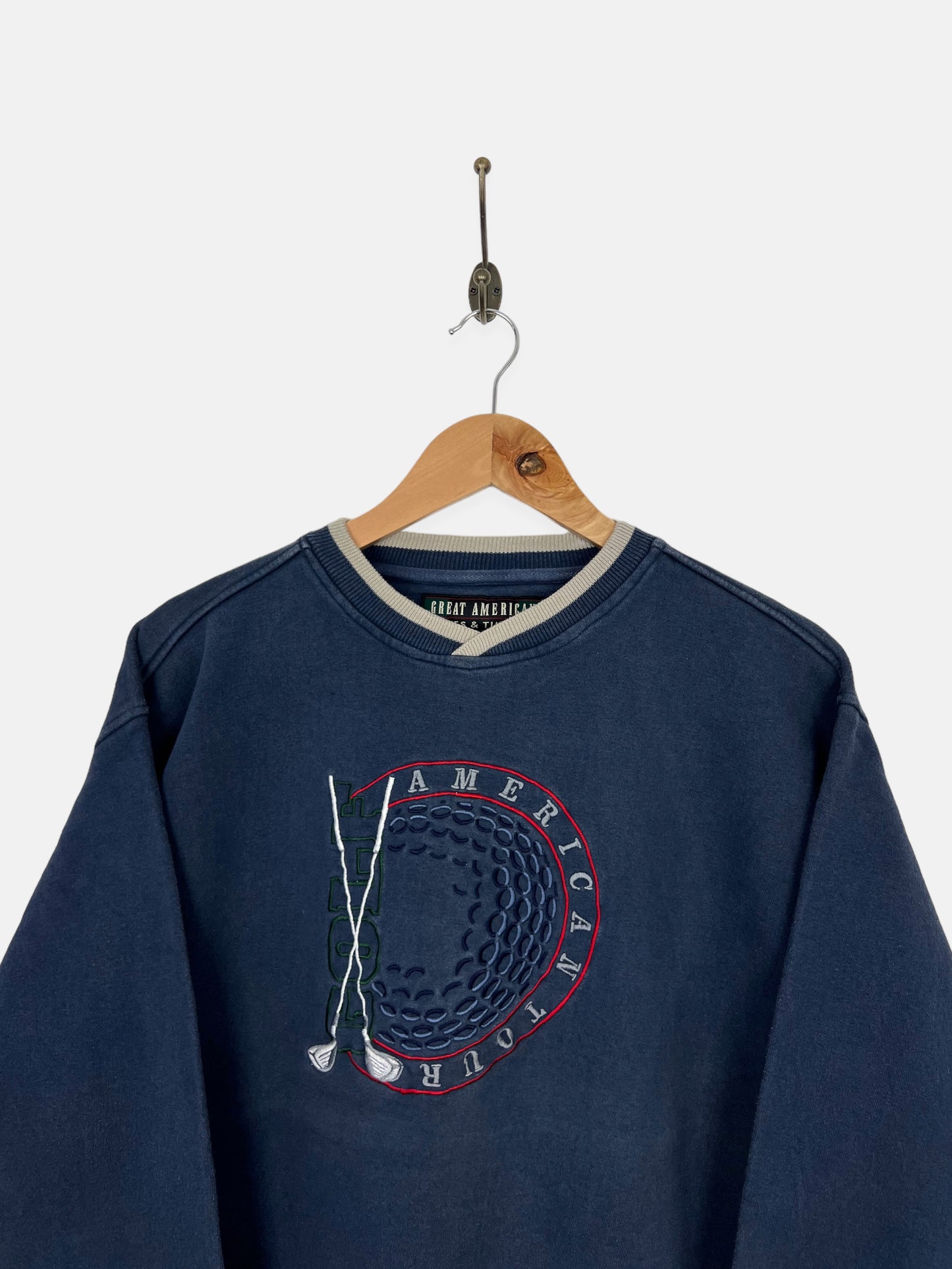 90's American Golf Tour Embroidered Vintage Sweatshirt Size 10-12