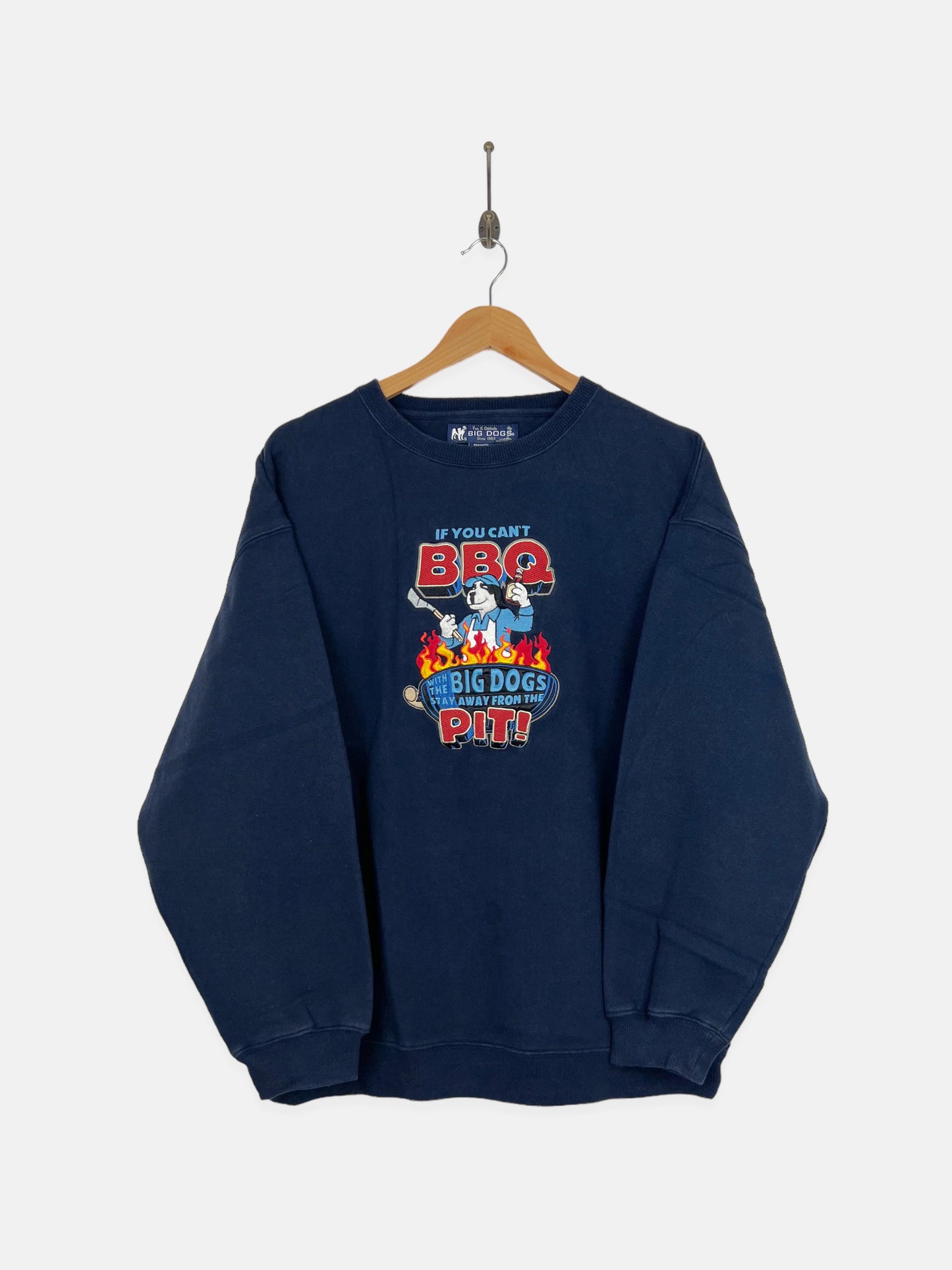 90's Big Dogs BBQ Embroidered Vintage Sweatshirt Size M