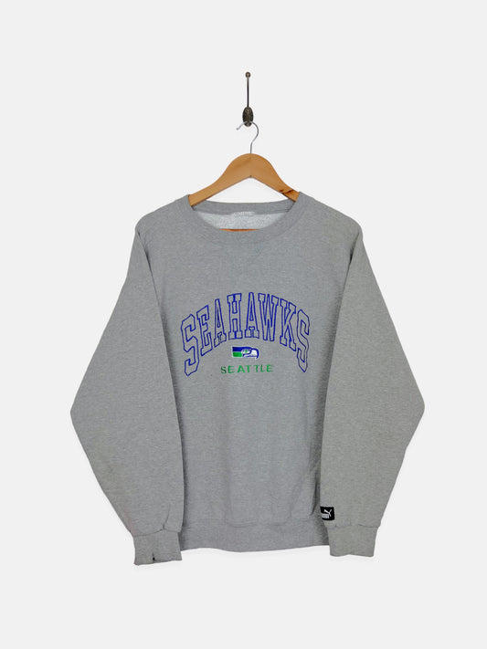 90's Seattle Seahawks NFL Embroidered Vintage Sweatshirt Size M