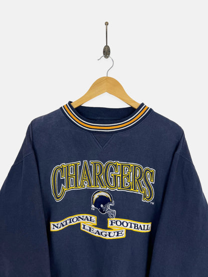90's San Diego Chargers NFL Embroidered Vintage Sweatshirt Size M