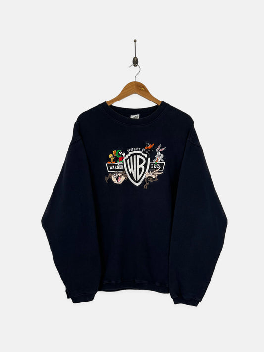 90's Looney Tunes Warner Bros Embroidered Vintage Sweatshirt Size M-L