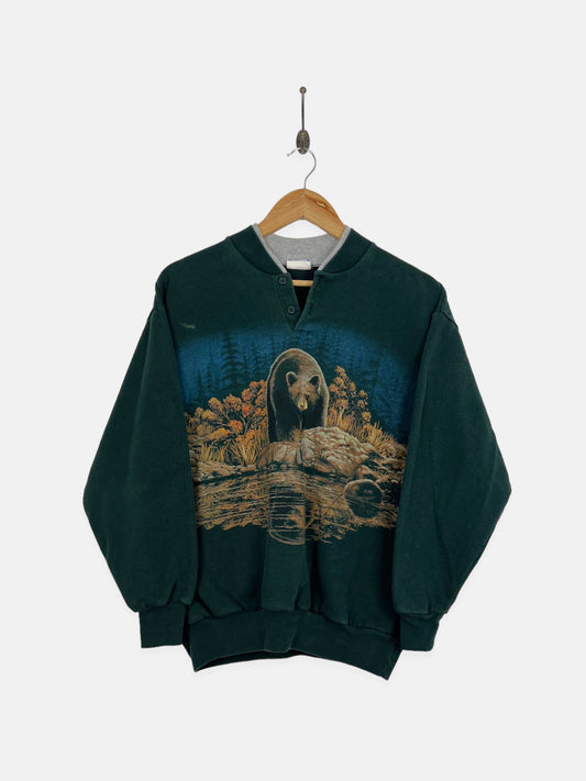 90's All Over Print USA Made Vintage Sweatshirt Size 8