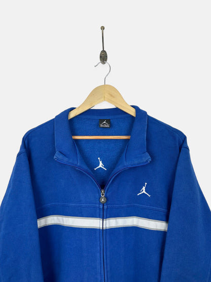 90's Nike Jordan Embroidered Vintage Zip-Up Sweater/Jacket Size 2-3XL