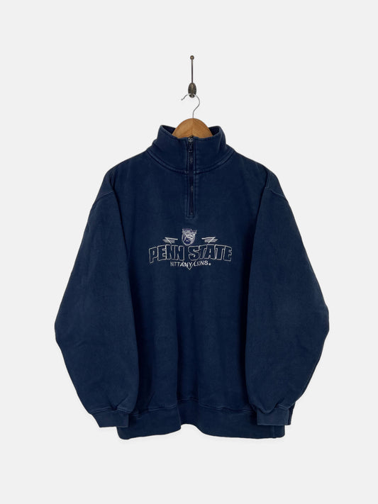 90's Penn State Lions Embroidered Vintage Quarterzip Sweatshirt Size M-L