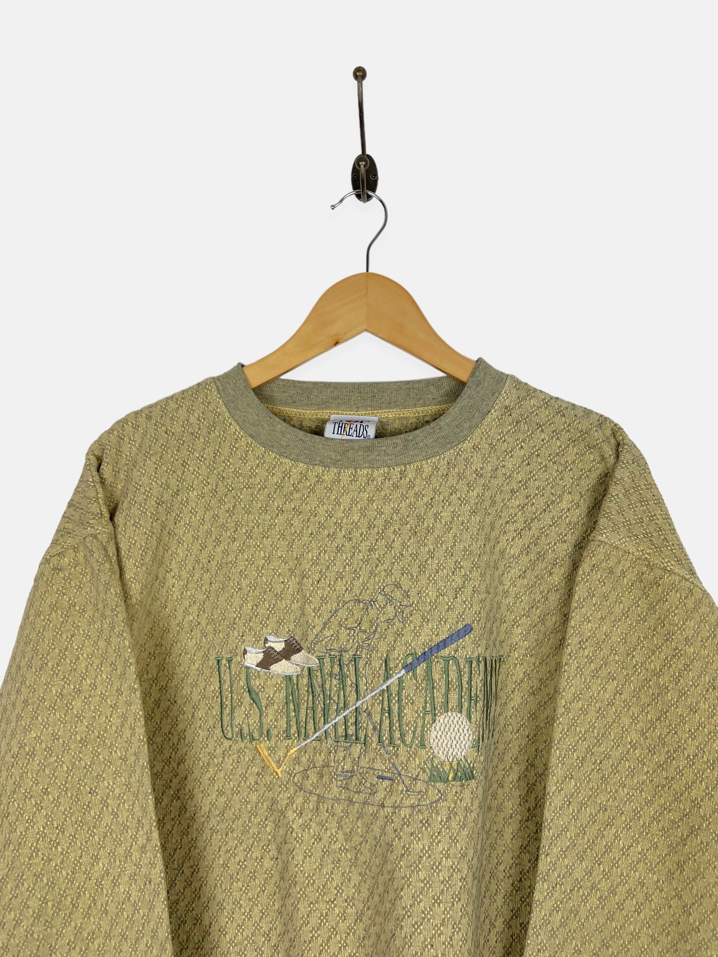 90's U.S Naval Academy Golf USA Made Embroidered Vintage Sweatshirt Size M