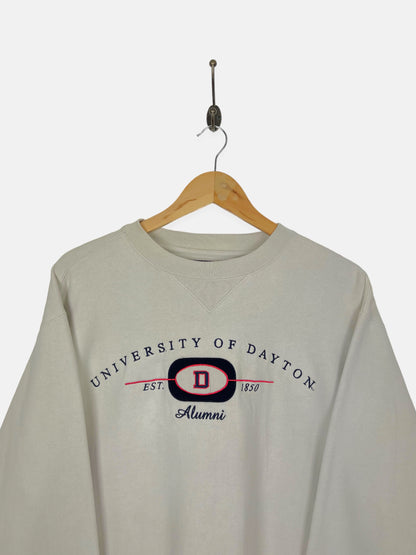 90's Dayton University Embroidered Vintage Sweatshirt Size M