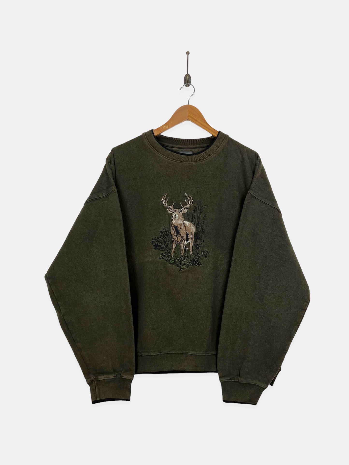 90's Big Buck Embroidered Vintage Sweatshirt Size XL