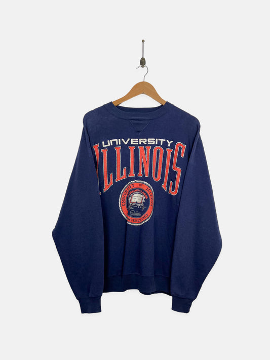 90's Illinois University Vintage Sweatshirt Size L