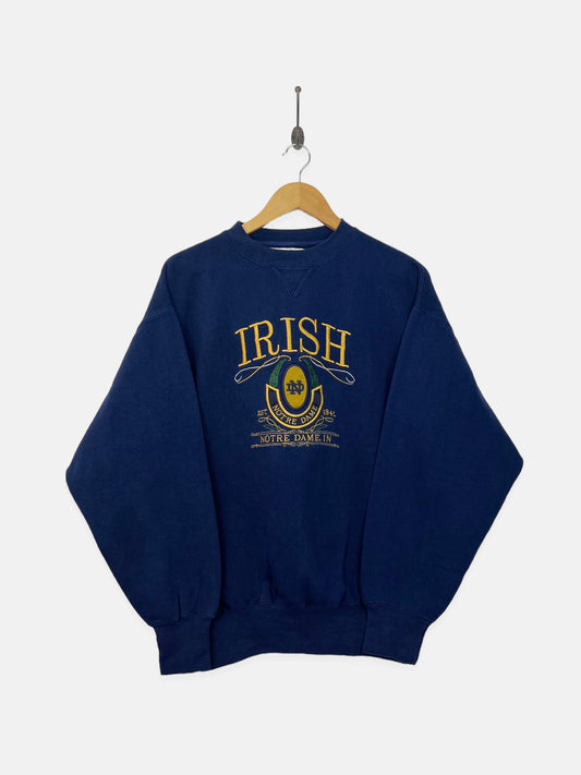 90's Notre Dame University Embroidered Vintage Sweatshirt Size 12