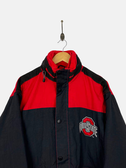 90's Champion Ohio State Embroidered Vintage Puffer Jacket Size S-M