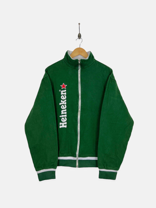 90's Heineken Embroidered Vintage Zip-Up Sweatshirt/Jacket Size L
