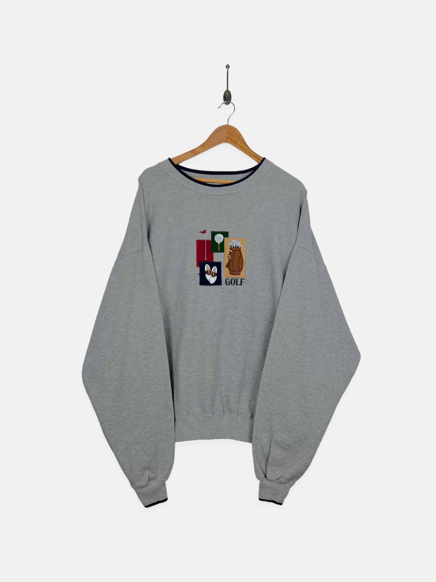 90's Golf Embroidered USA Made Vintage Sweatshirt Size 2-3XL