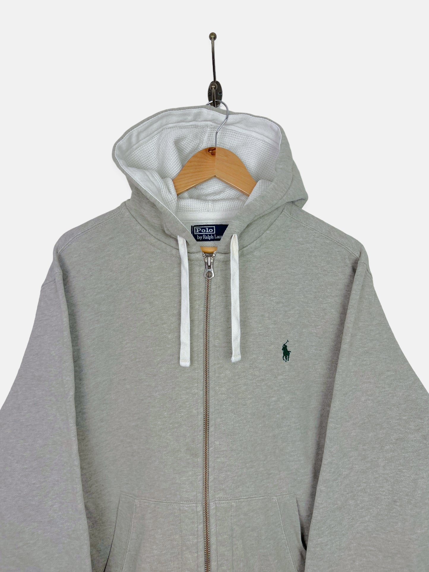 90's Ralph Lauren Embroidered Vintage Zip-Up Hoodie Size 14-16