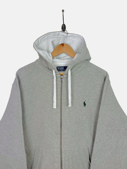 90's Ralph Lauren Embroidered Vintage Zip-Up Hoodie Size 14-16
