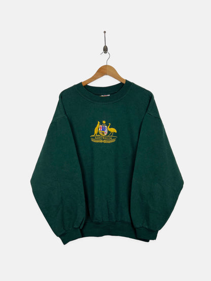 90's Australia Made Embroidered Vintage Sweatshirt Size L-XL