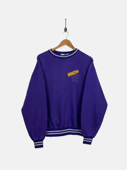 90's Washington Huskies USA Made Embroidered Vintage Sweatshirt Size 10