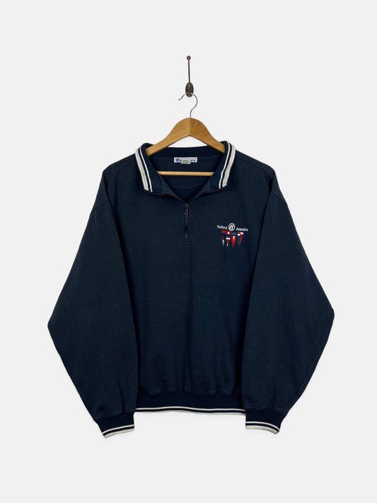 90's Holland America Embroidered Vintage Quarterzip Sweatshirt Size M