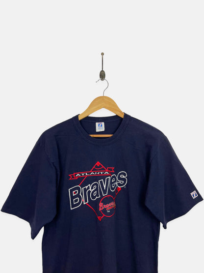 90's Atlanta Braves MLB USA Made Embroidered Vintage T-Shirt Size 8-10