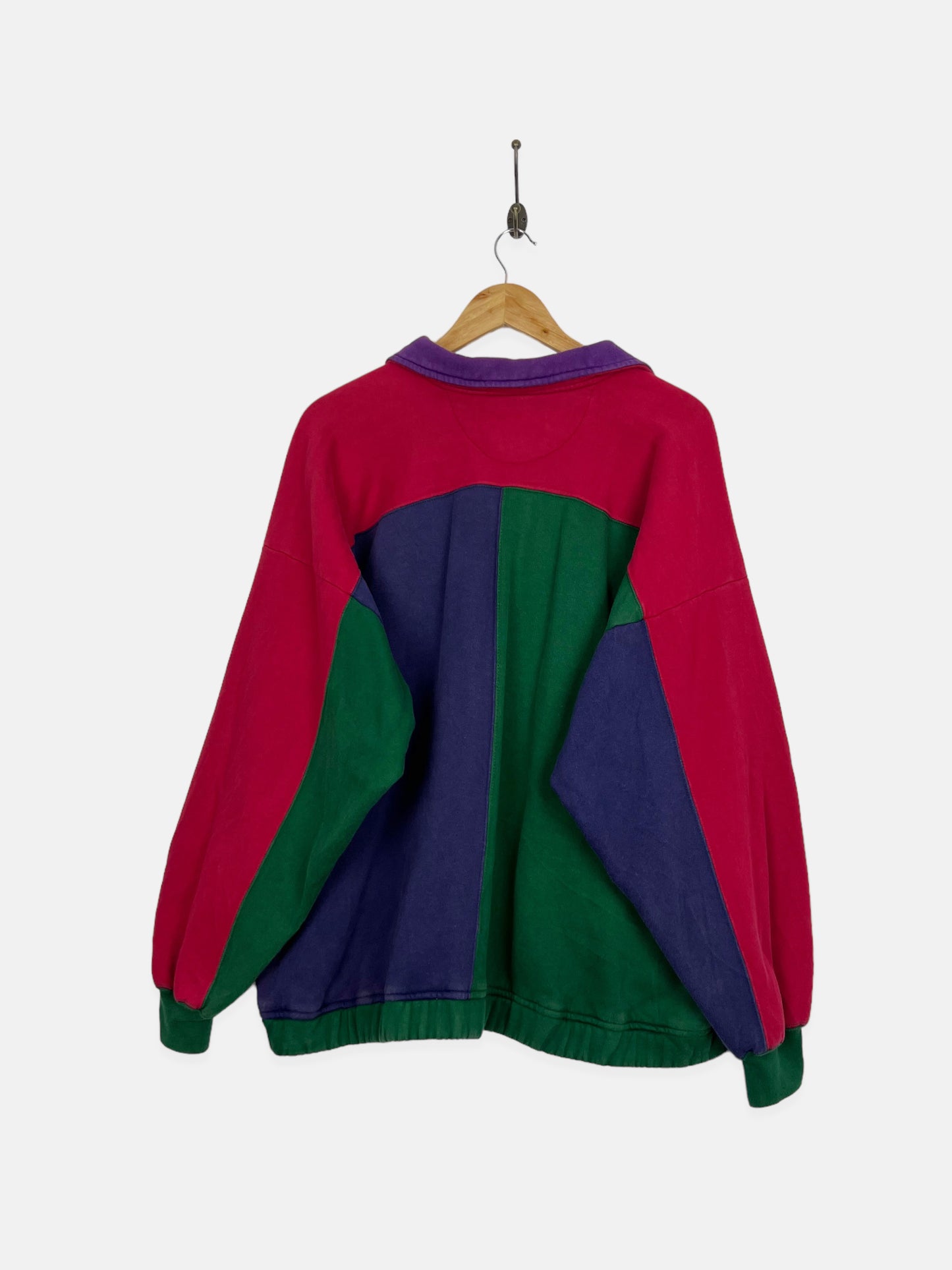 90's Chaps Ralph Lauren Embroidered Vintage Quarterzip Sweatshirt Size M